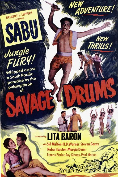 Savage Drums 1951 official movie poster