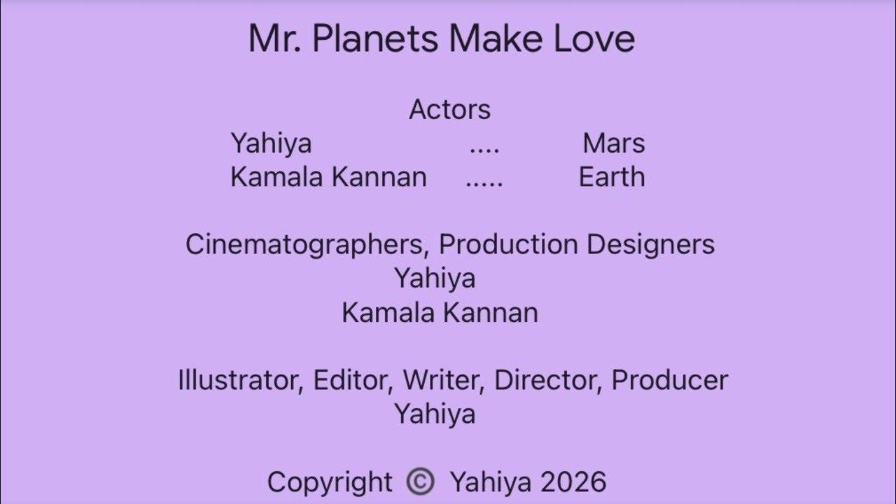 Mr. Planets Make Love Trailer