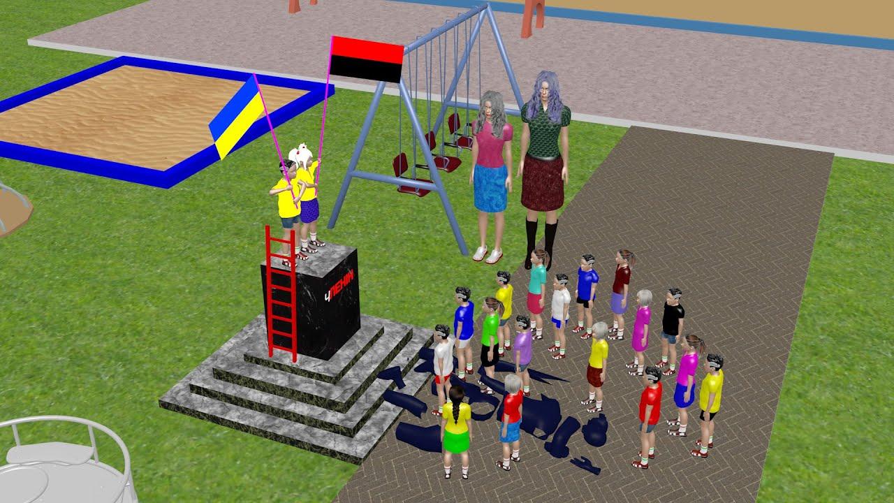 The Fall of Lenin at a Kindergarten Trailer