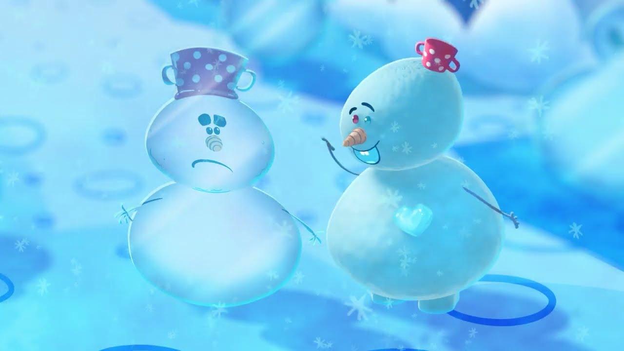 Bibi and Bobby in Snowmanville Trailer
