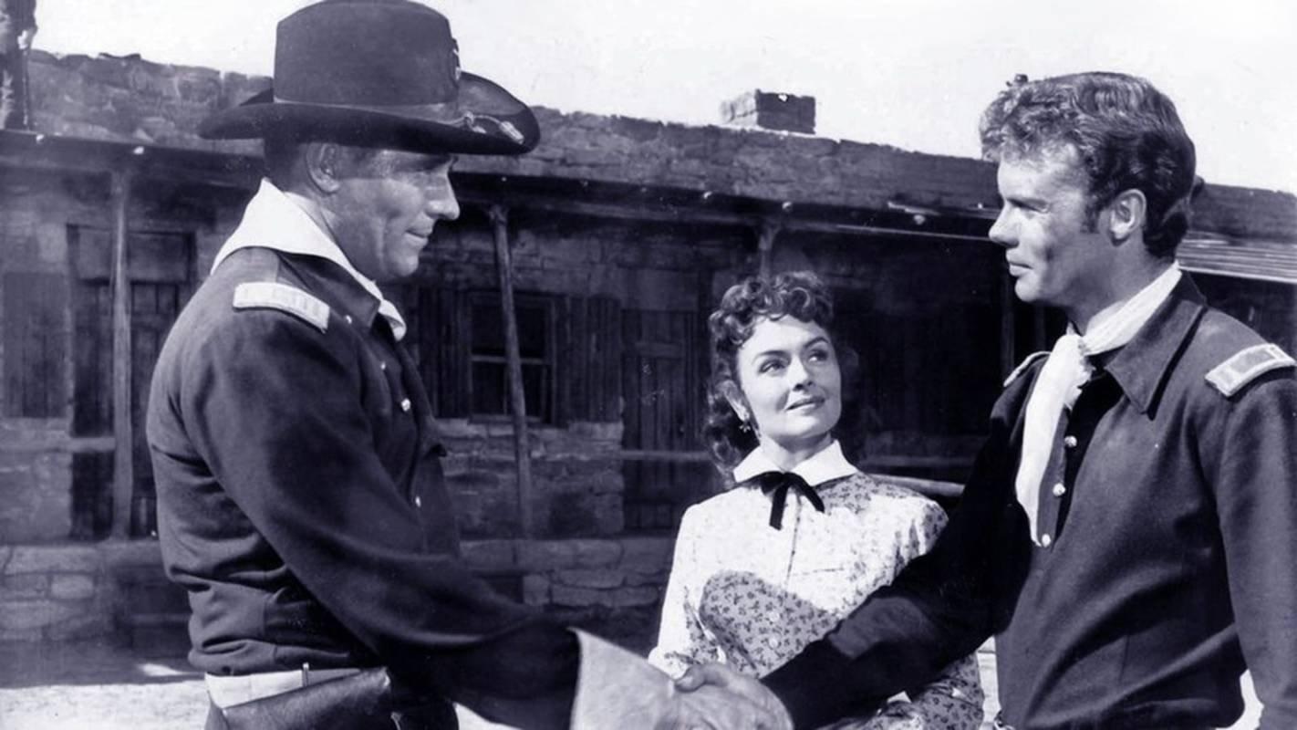 They Rode West 1954 movie scene
