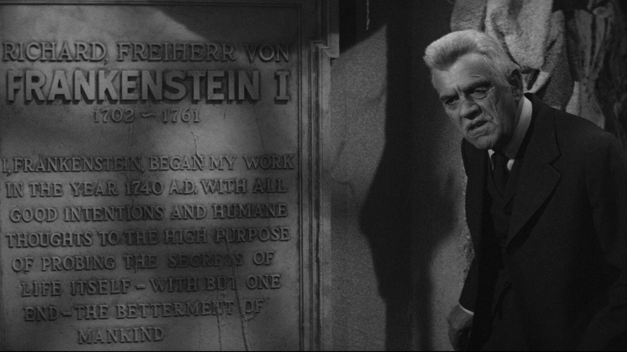 Frankenstein 1970 1958 movie scene
