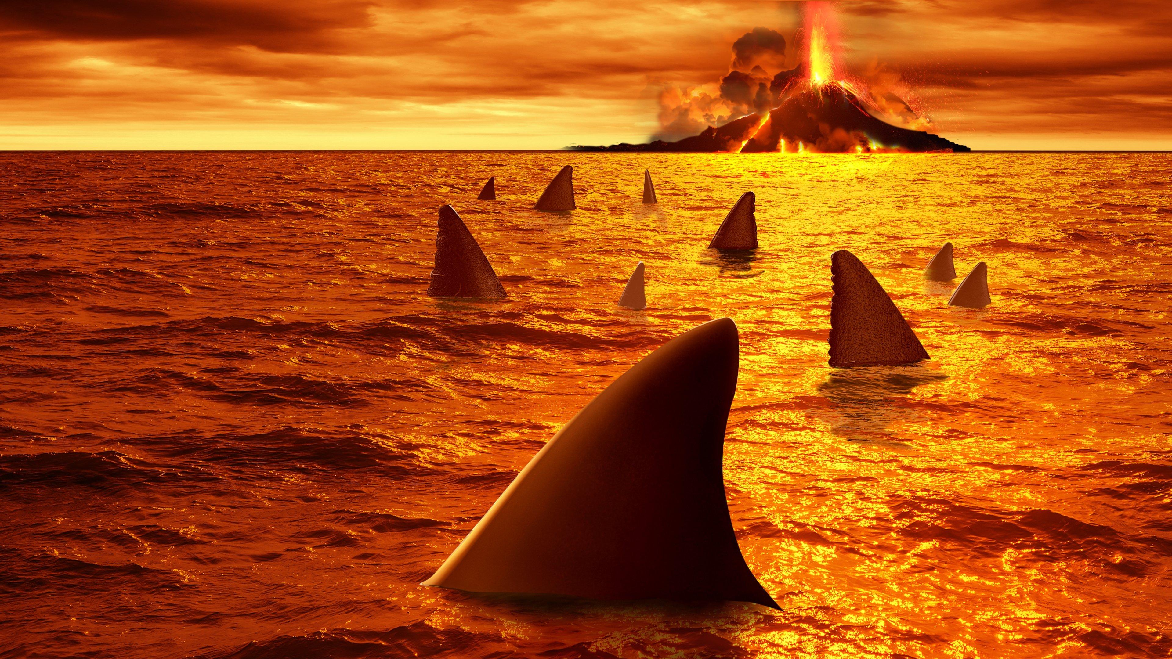 Sharkcano 2020 movie scene