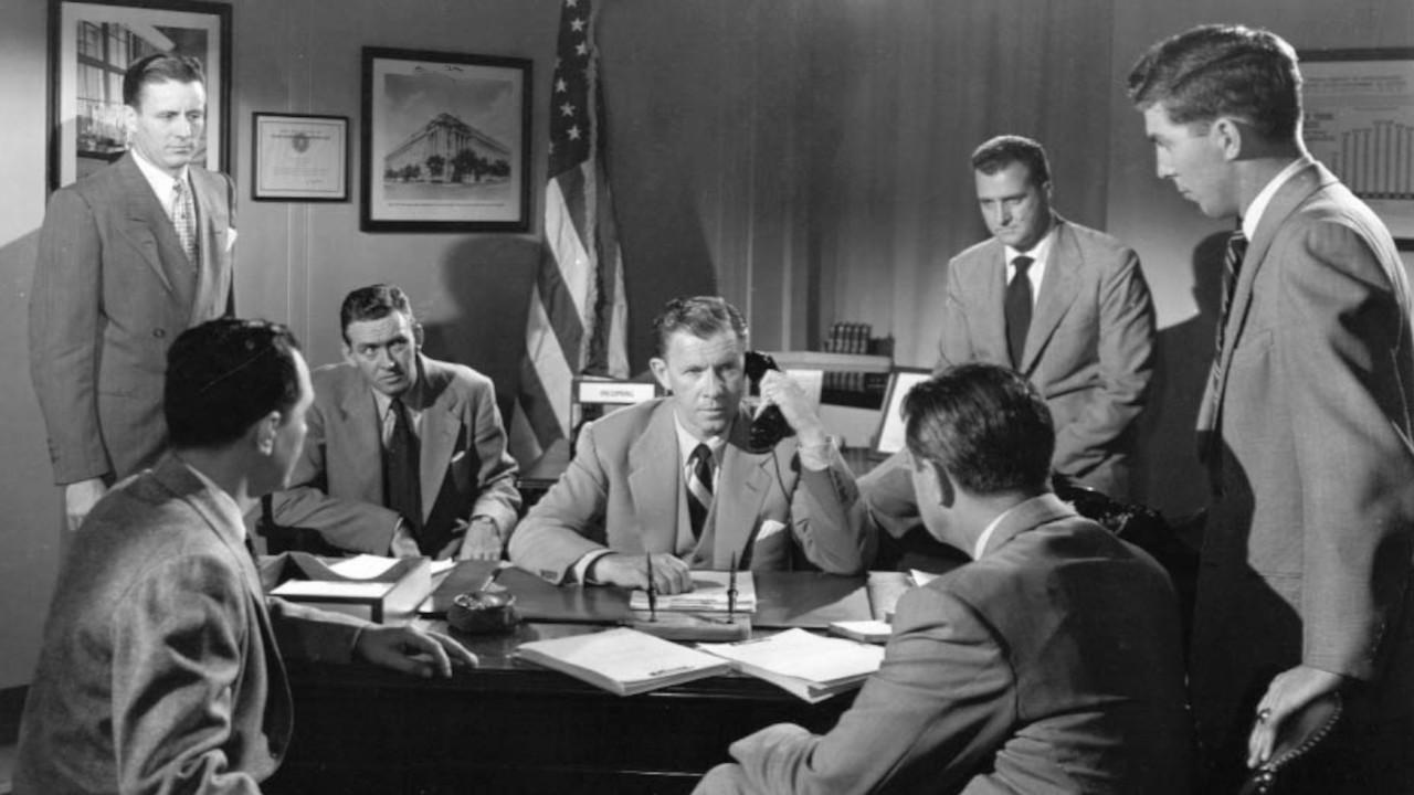 Walk East on Beacon 1952 movie scene