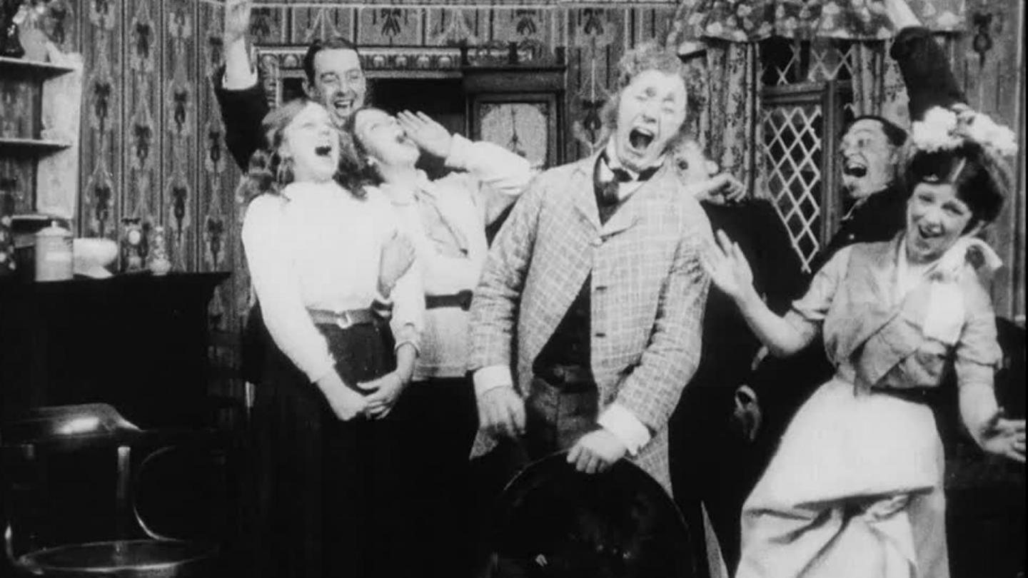 Are We Down-Hearted? 1911 movie scene