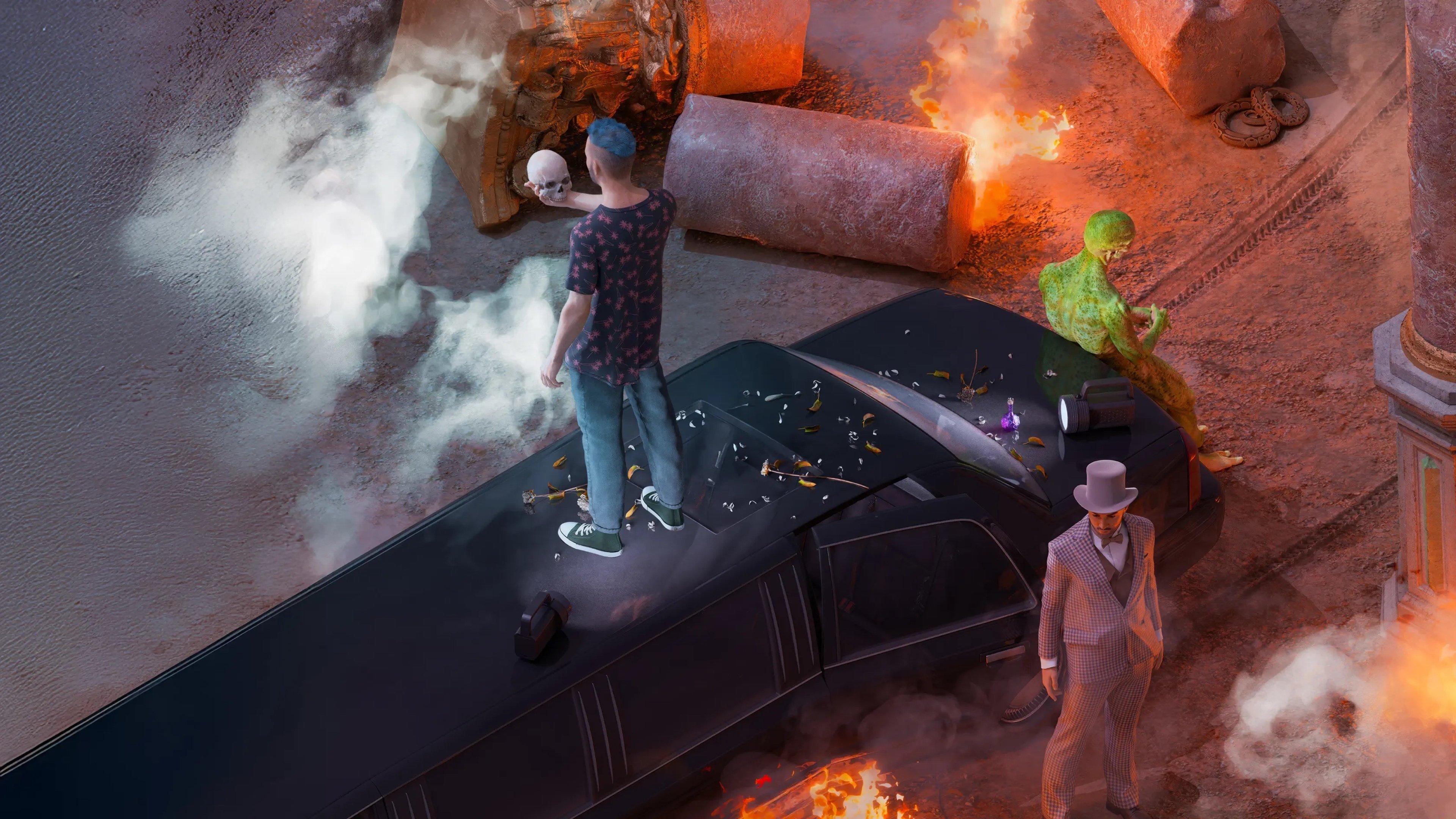 Grand Theft Hamlet 2024 movie scene