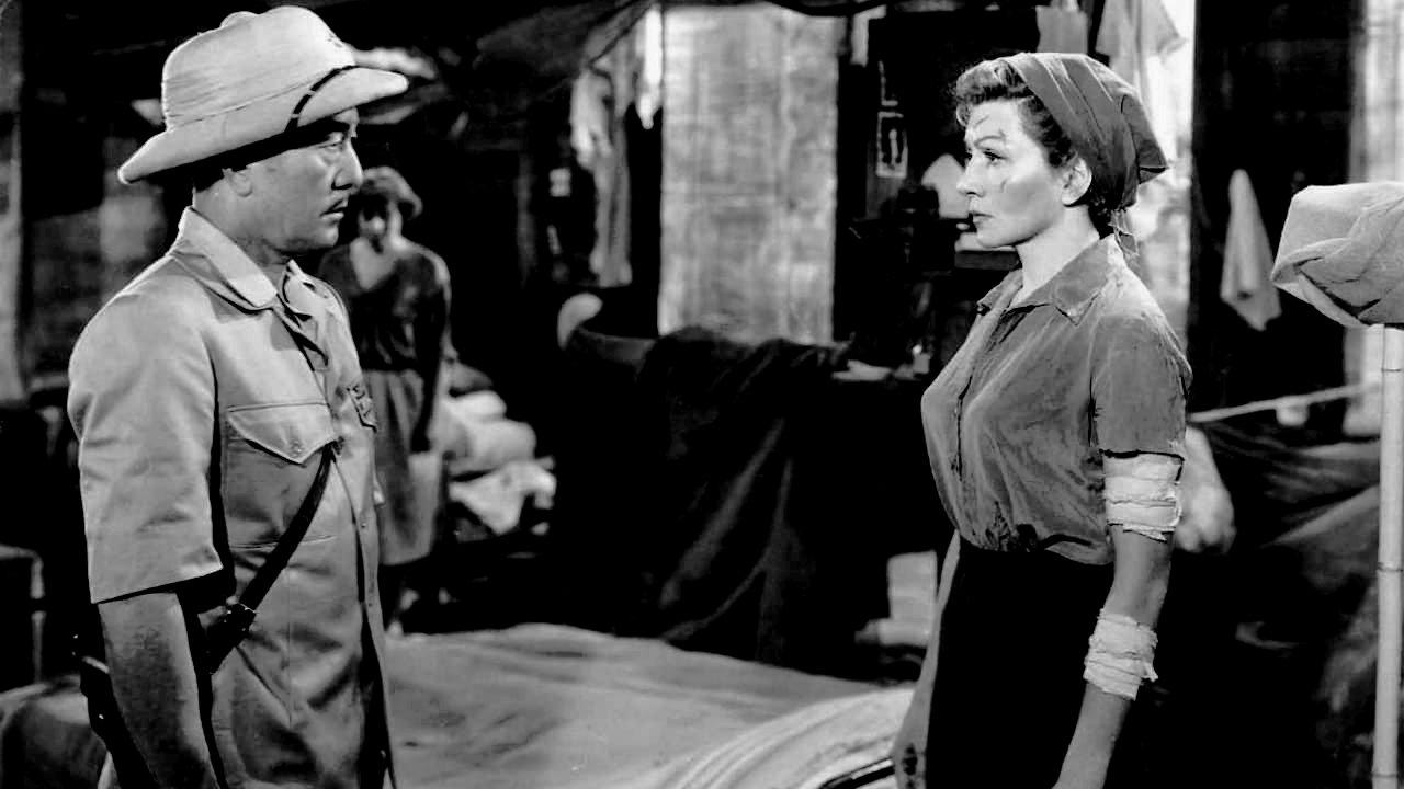 Three Came Home 1950 movie scene