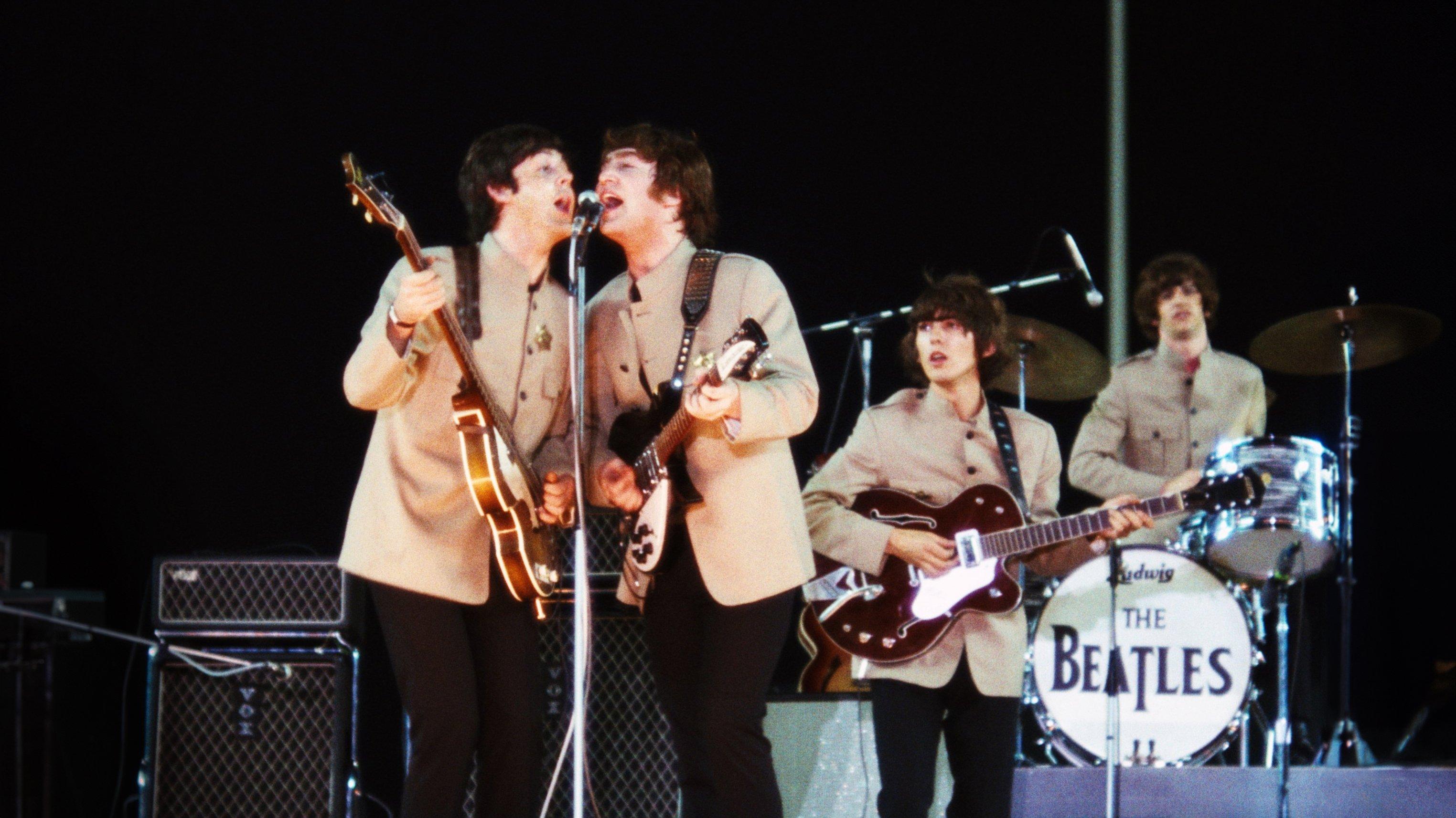 The Beatles at Shea Stadium 1977 movie scene