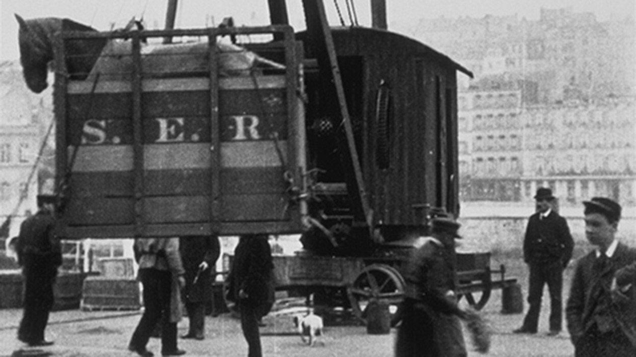 Embarquement d’un cheval 1896 movie scene
