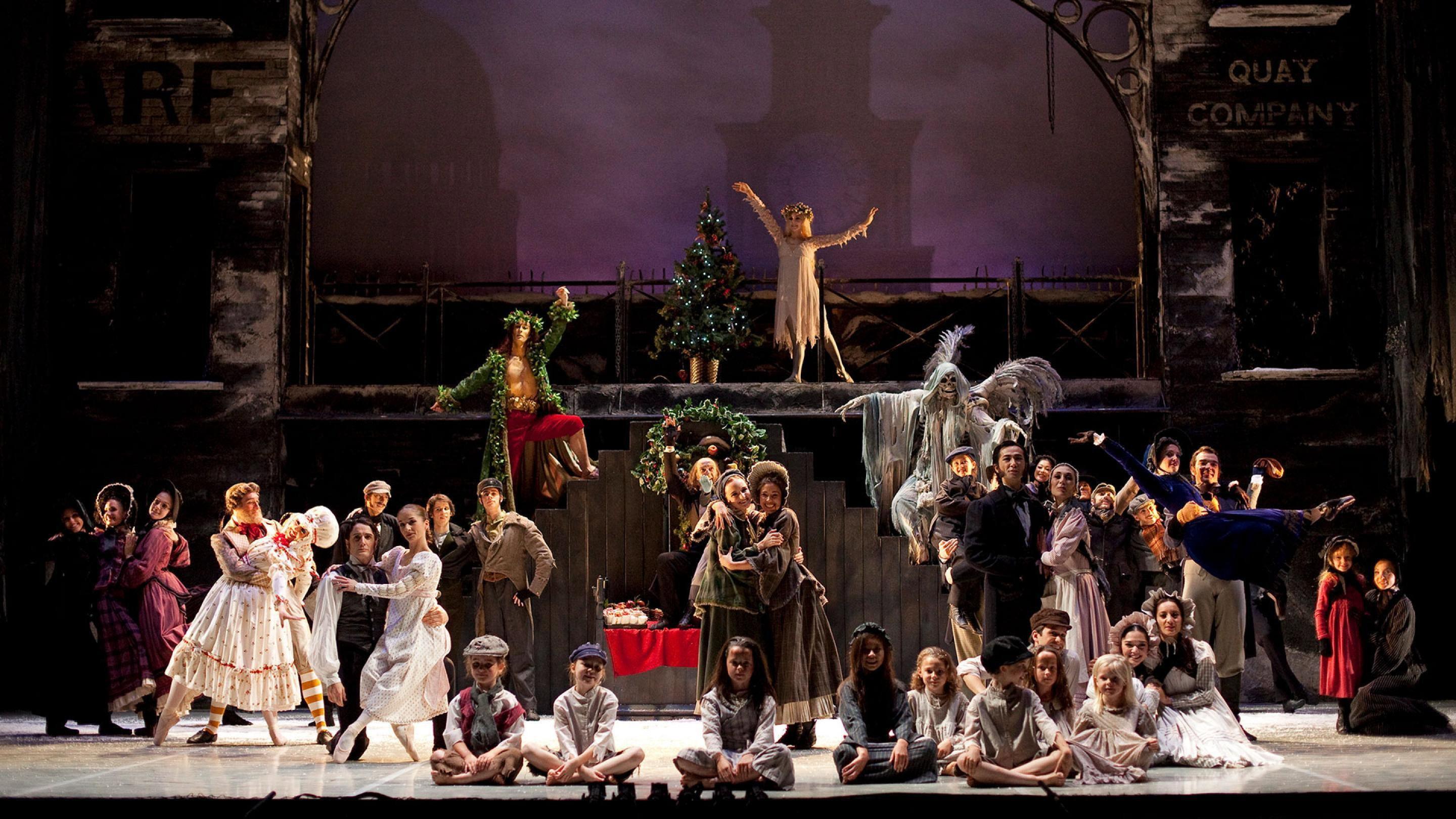 Northern Ballet's A Christmas Carol 1992 movie scene