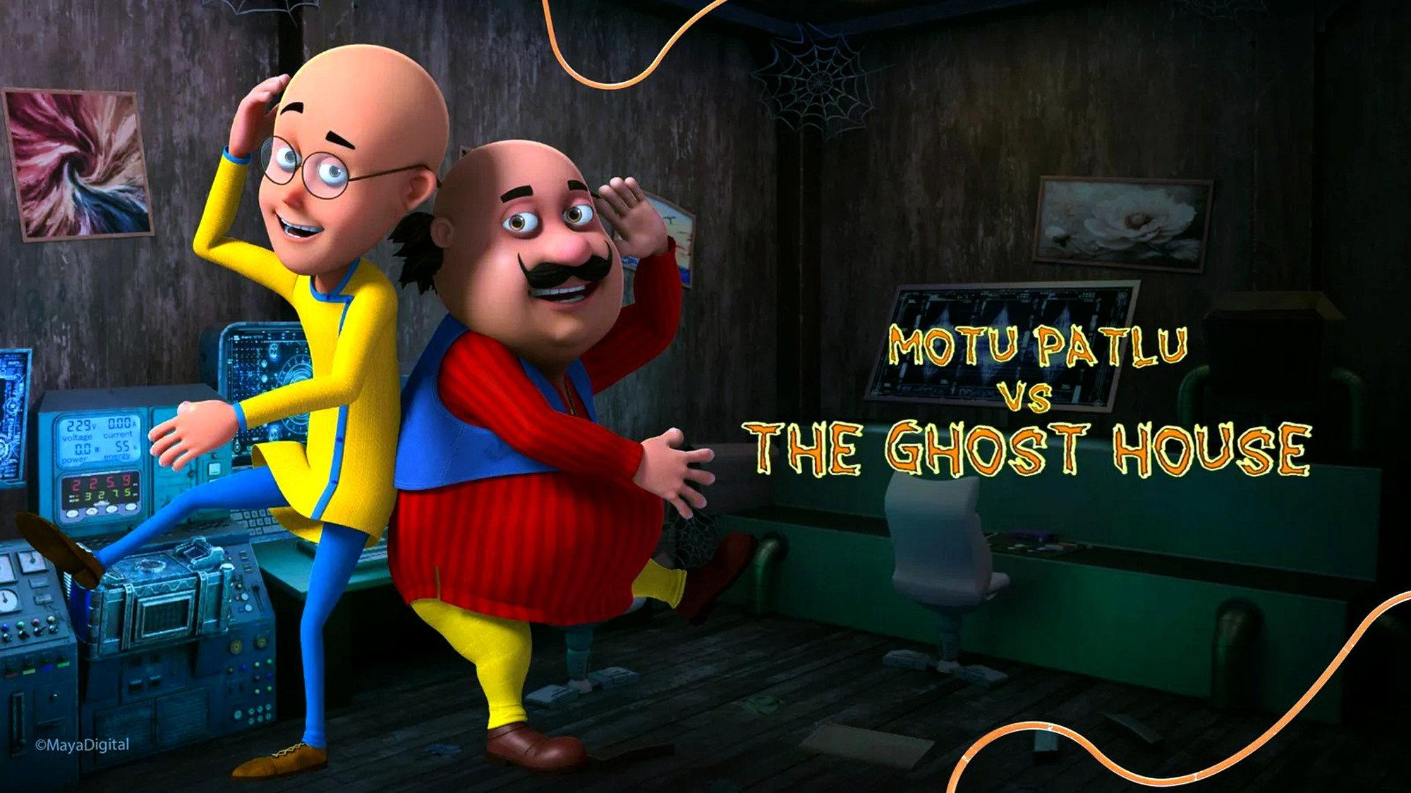 Motu Patlu vs the Ghost House 2025 movie scene