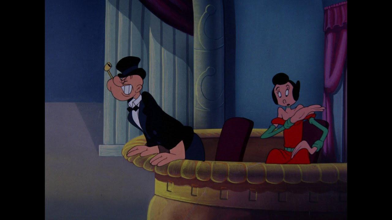 Popeye's Premiere 1949 movie scene