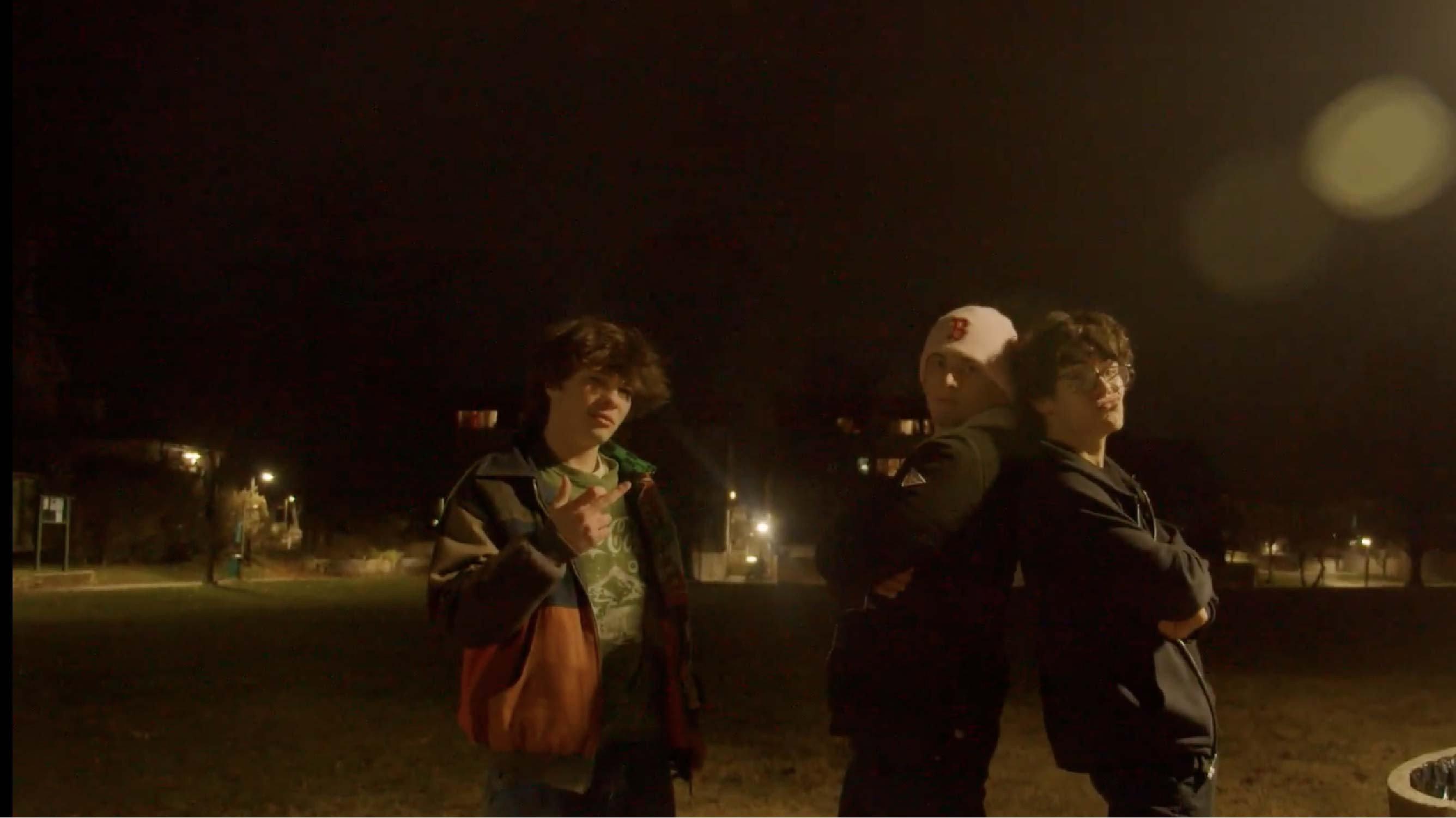 Three Guys, One Ghost 2026 movie scene