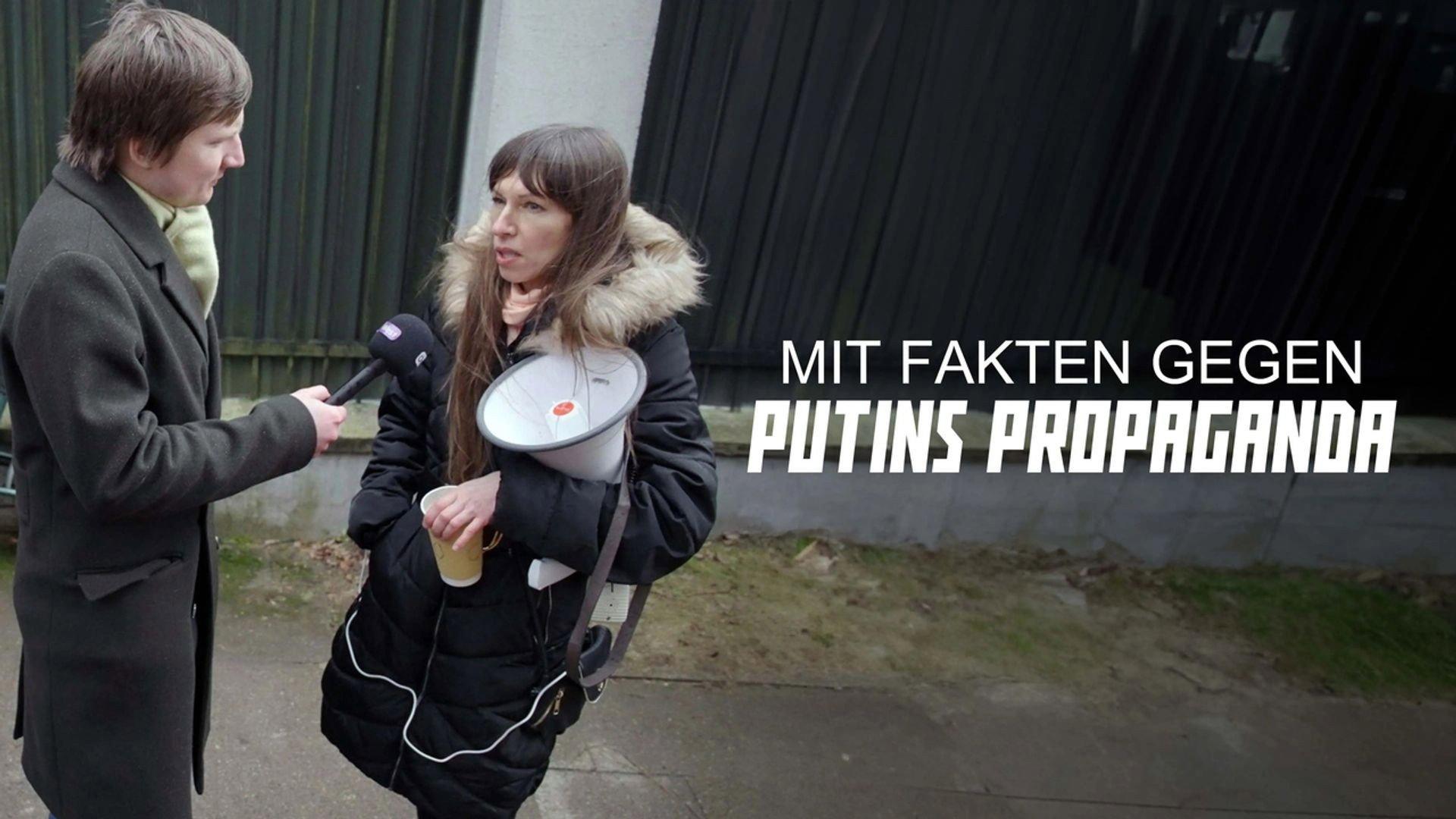 With facts against Putin's propaganda movie scene