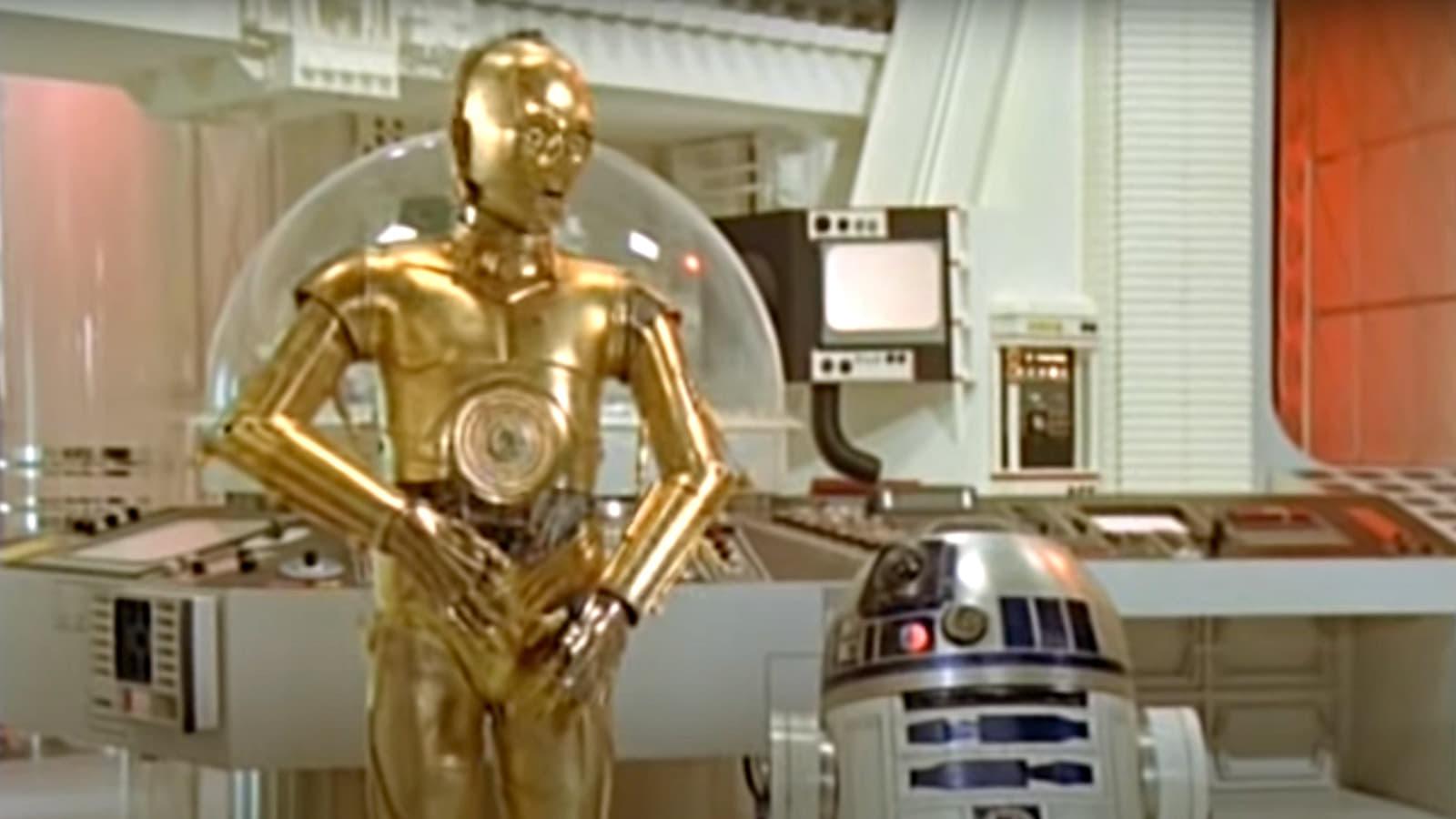 The Making of Star Wars 1977 movie scene