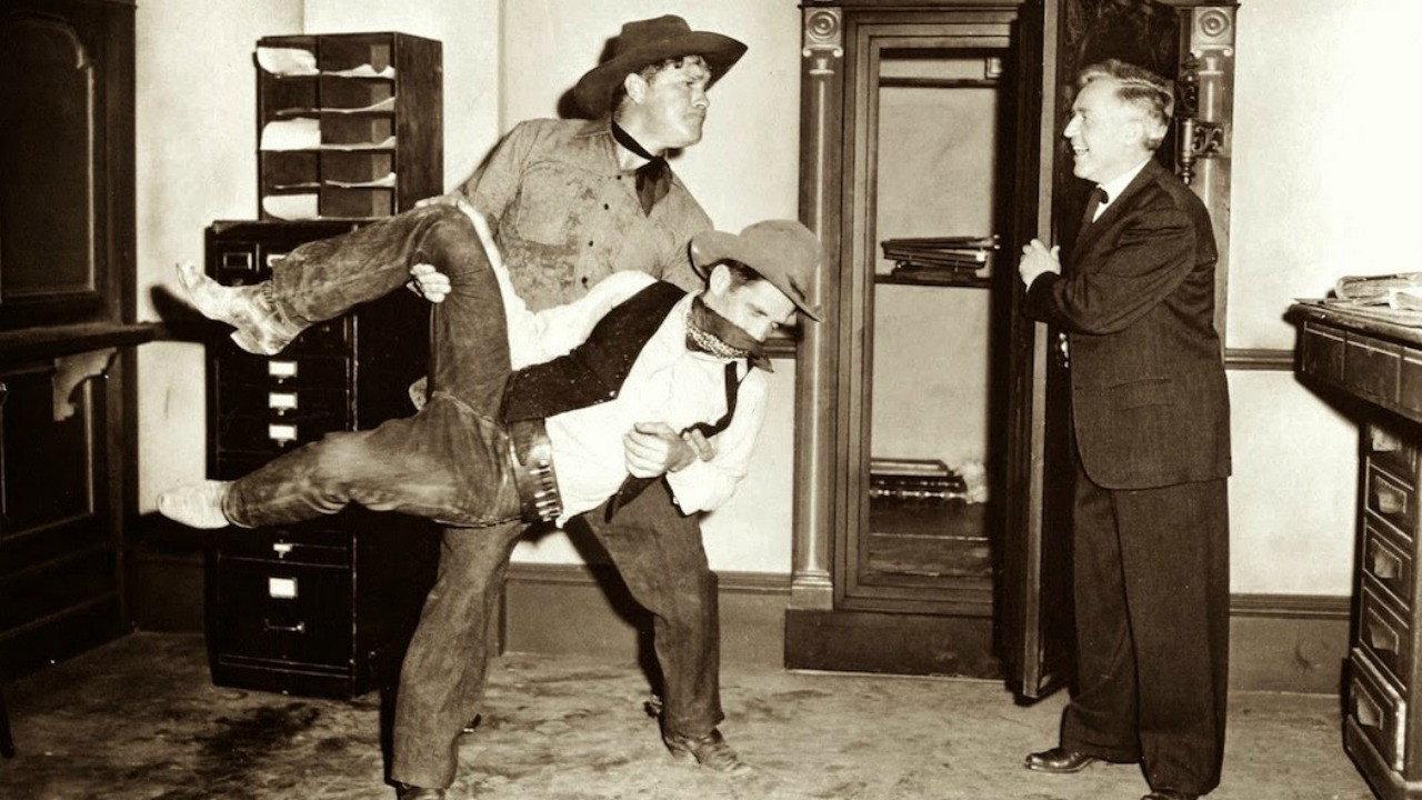 Over the Santa Fe Trail 1947 movie scene