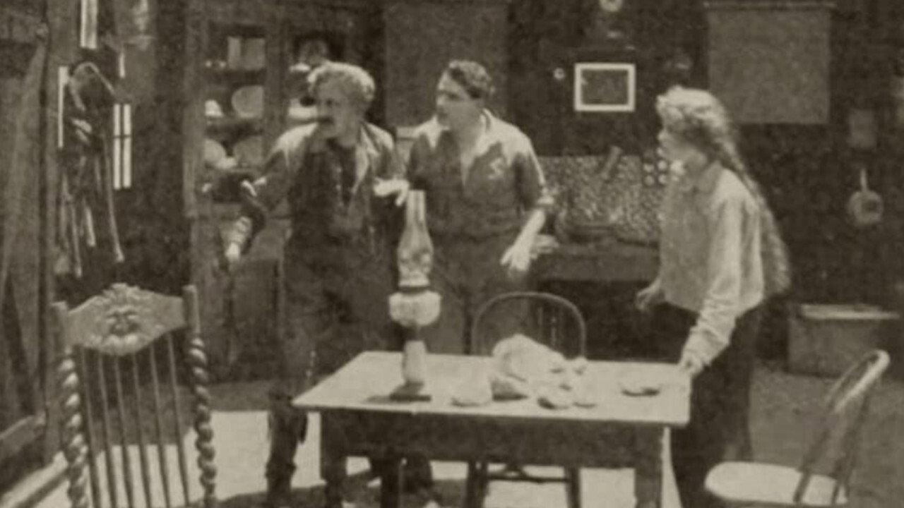 The Beckoning Trail 1916 movie scene