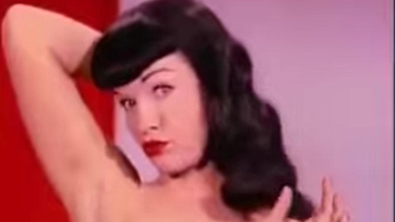 Bettie Page In Red Lingerie 1956 movie scene