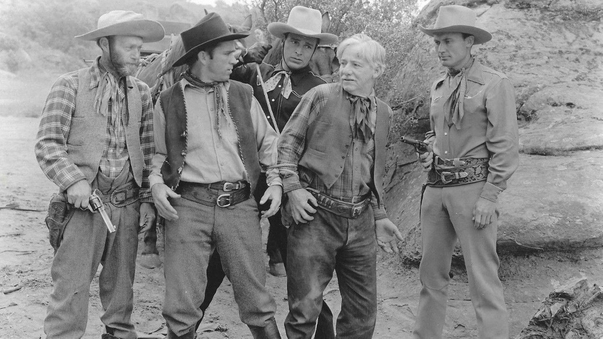 Billy the Kid's Smoking Guns 1942 movie scene
