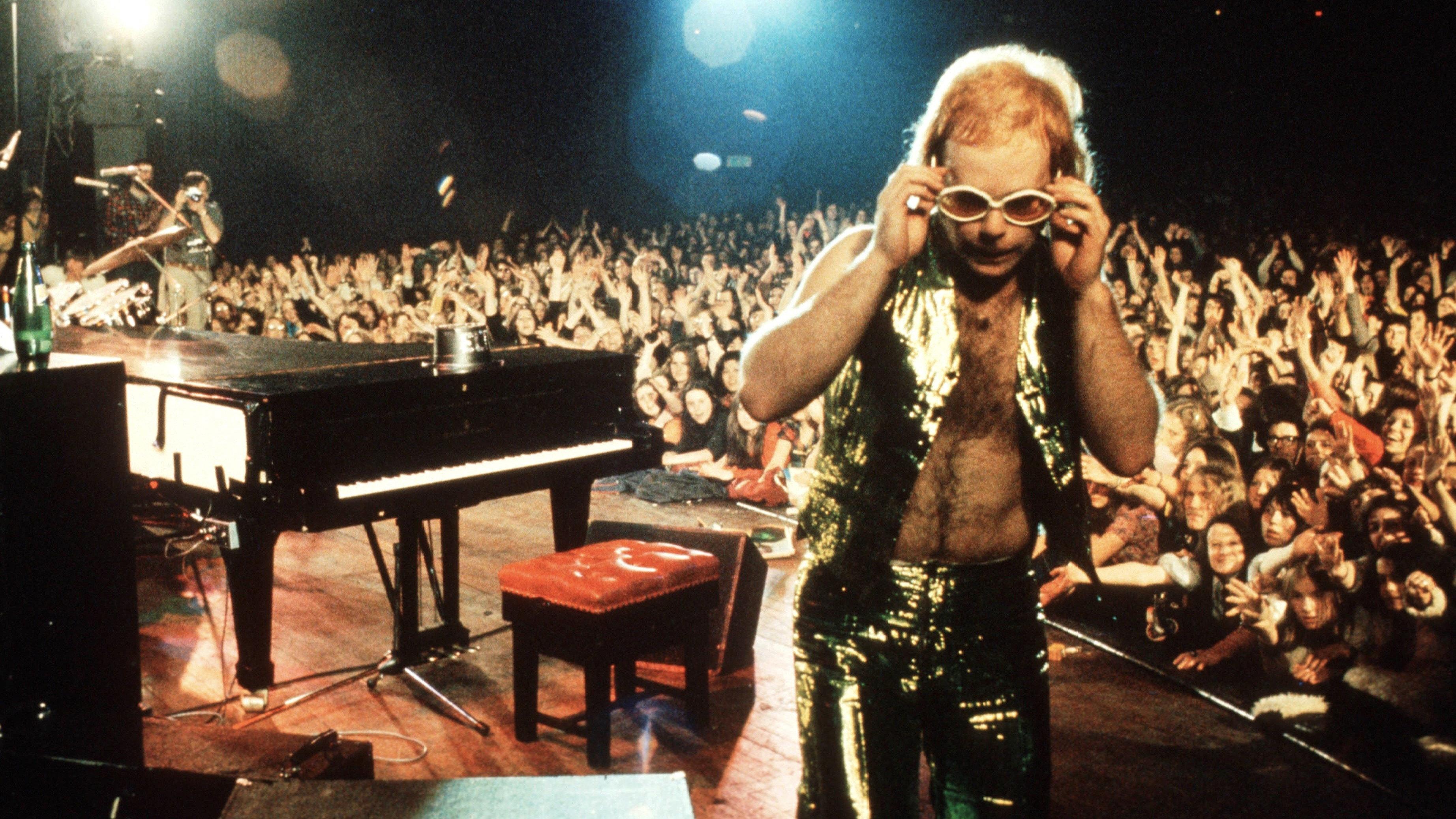 Elton John and Bernie Taupin Say Goodbye Norma Jean and Other Things 1973 movie scene