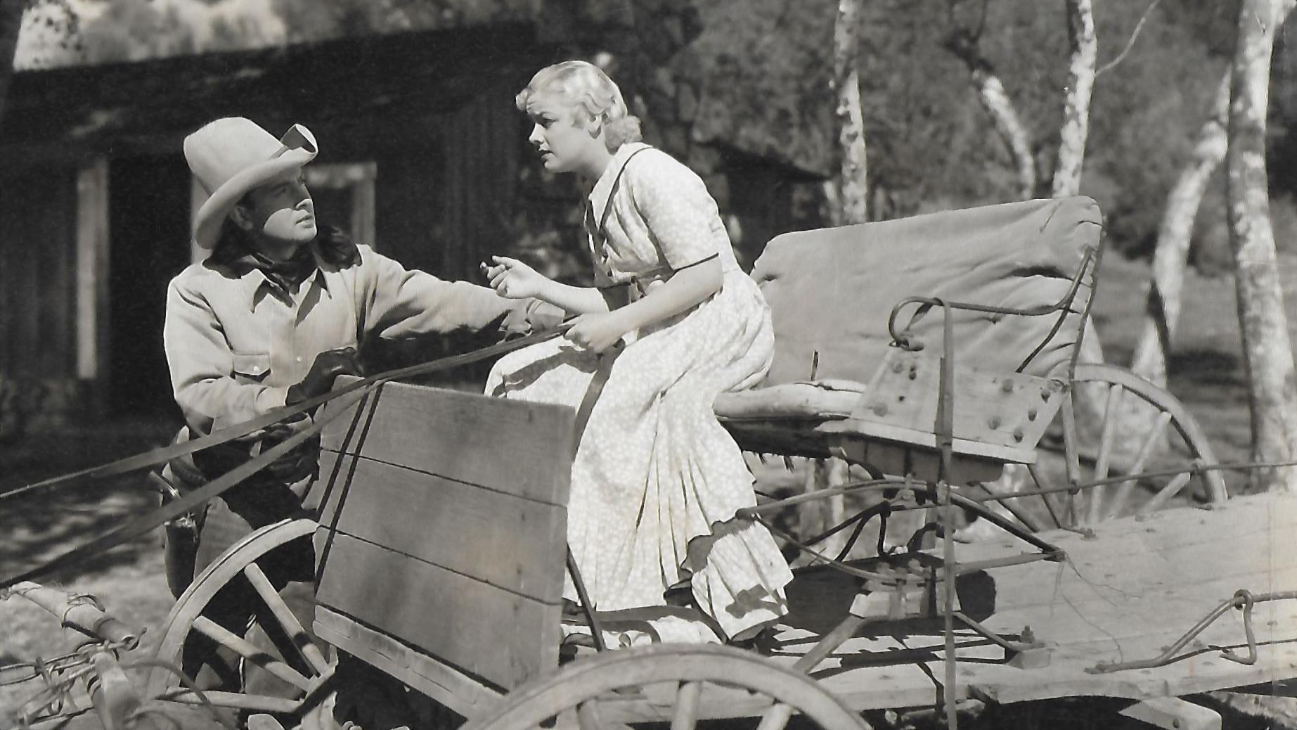 Wagon Trail 1935 movie scene