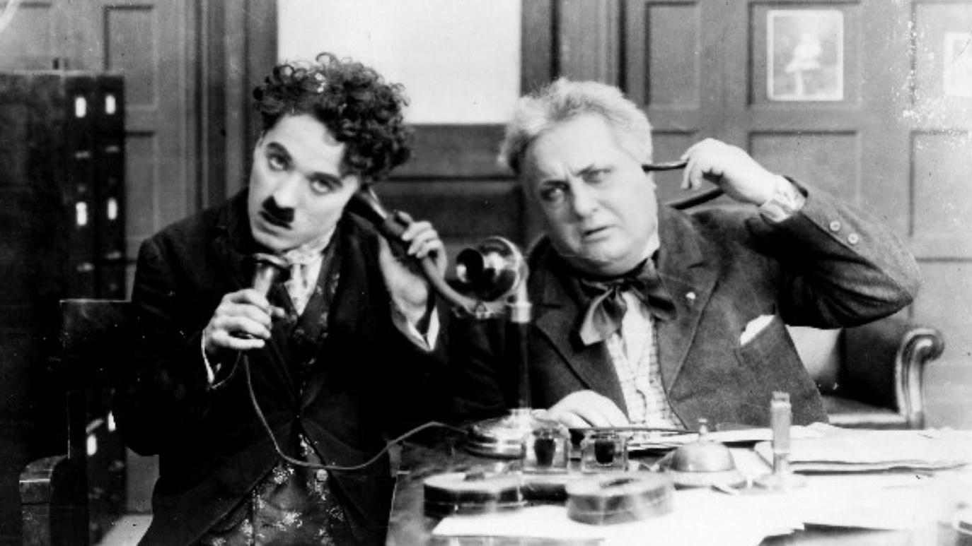His New Job 1915 movie scene