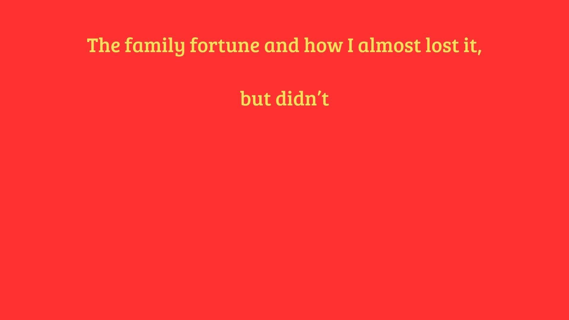 Dodecahedron of Luck: The family fortune and how I almost lost it, but didn't 2025 movie scene