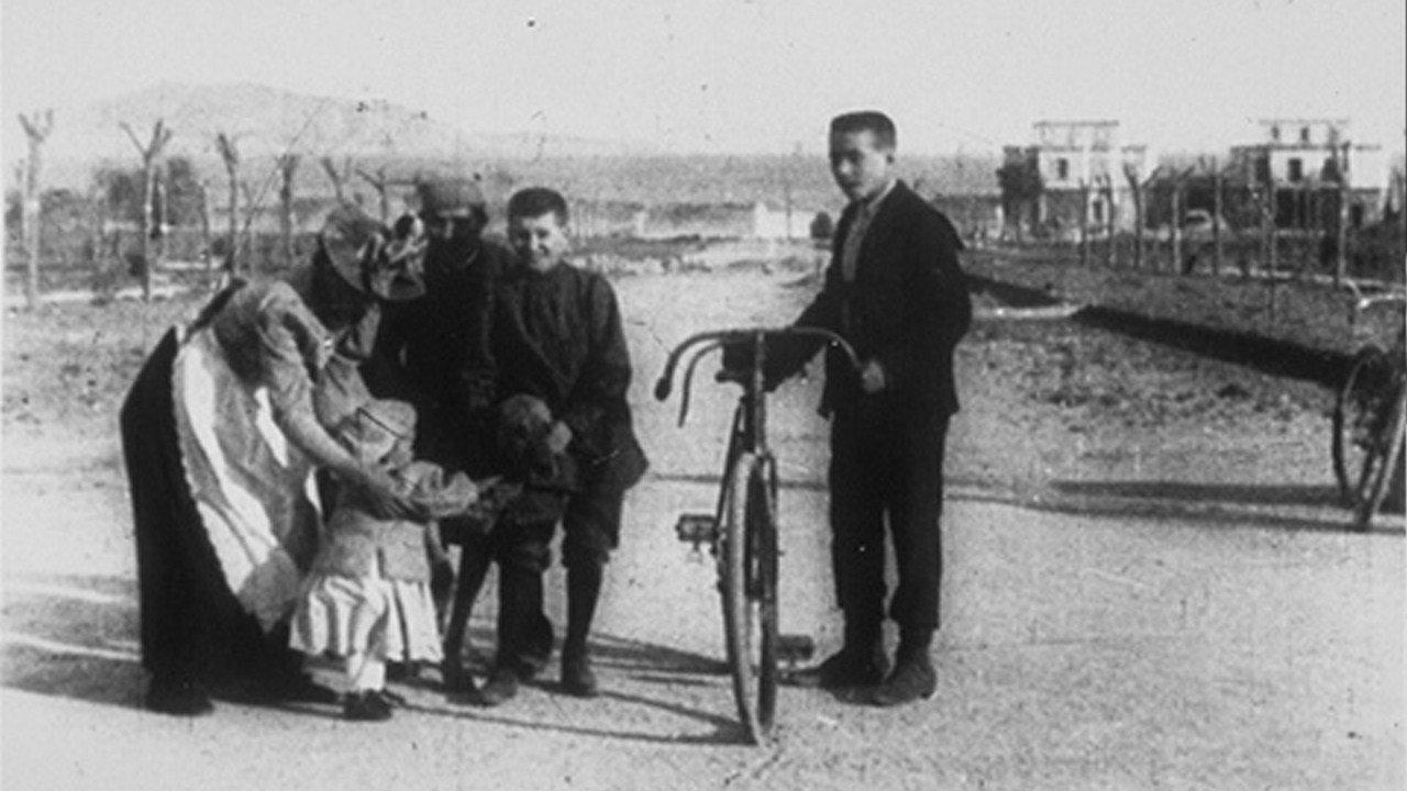 Bicycle Lesson 1896 movie scene