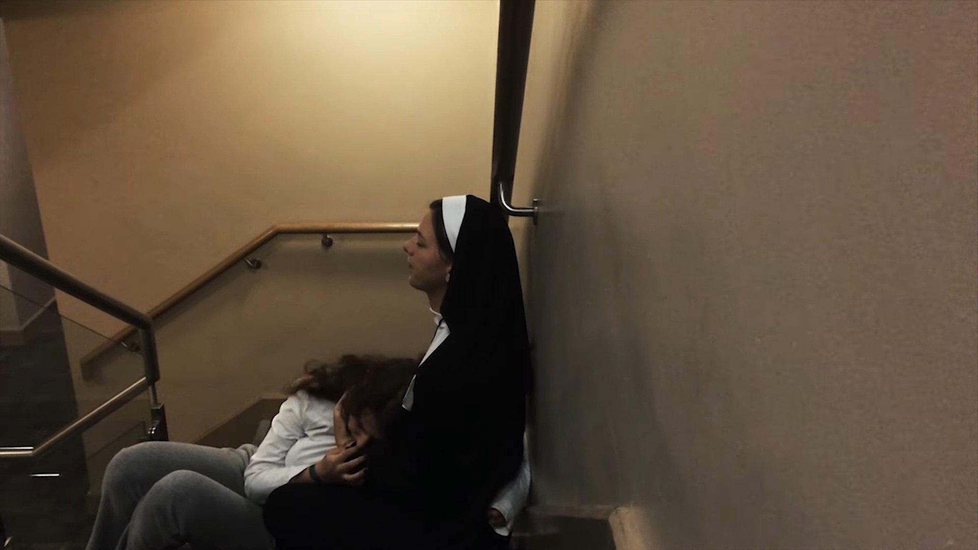 The NUN - Beige & Black 2016 movie scene