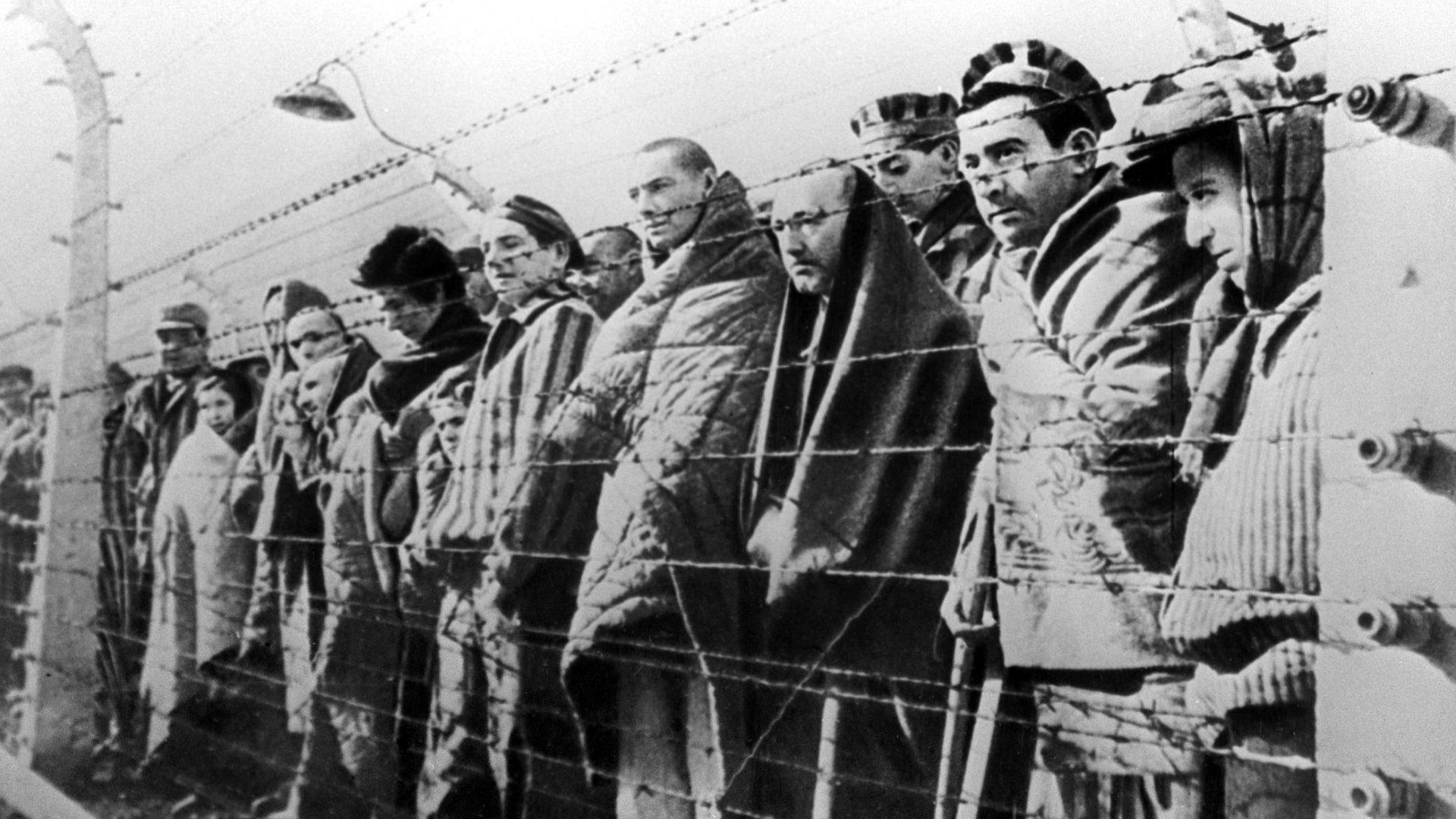 Auschwitz 1945 movie scene