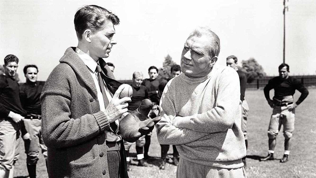 Knute Rockne All American 1940 movie scene