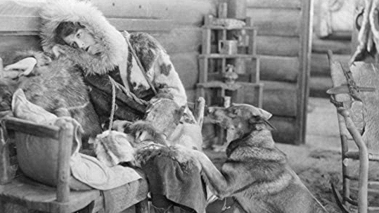 Tracked in the Snow Country 1925 movie scene