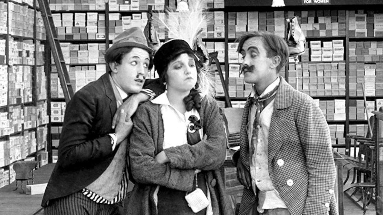 Giving Them Fits 1915 movie scene