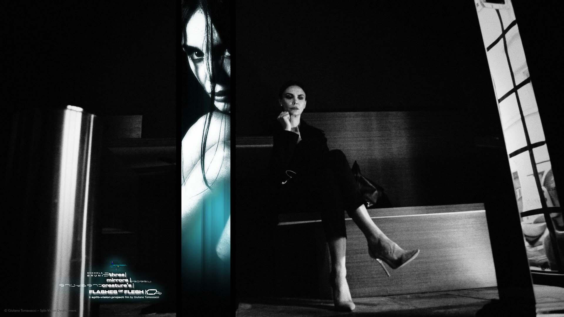 Three Mirrors Creature's Flashes of Flesh 2023 movie scene