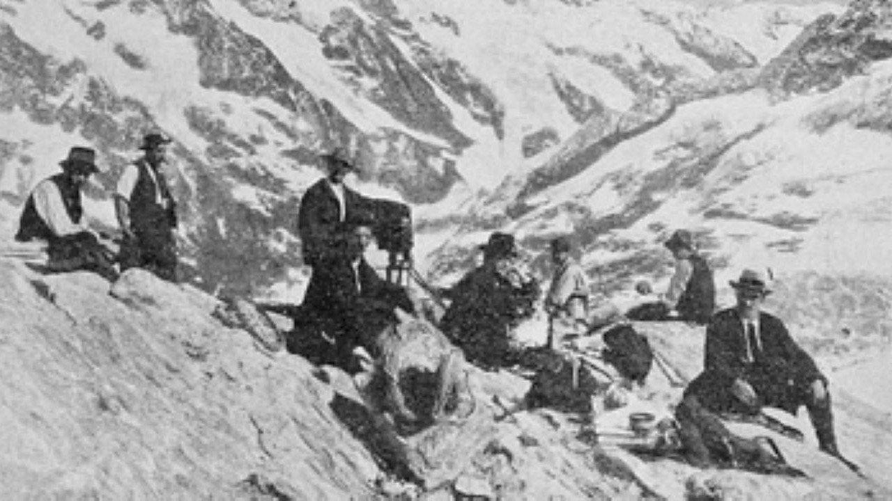 Ascent of the Jungfrau 1903 movie scene