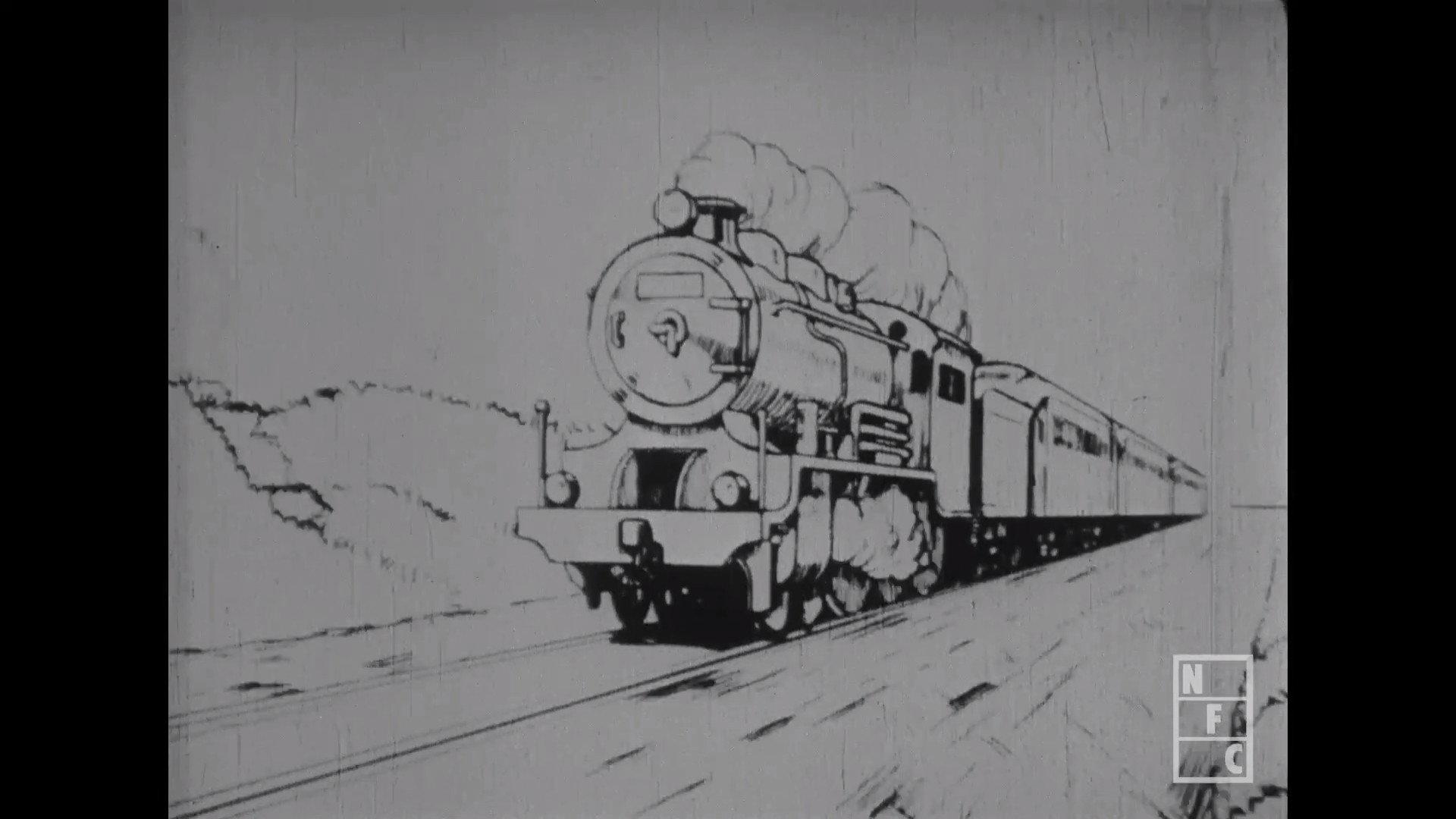 Taro's Toy Train 1929 movie scene