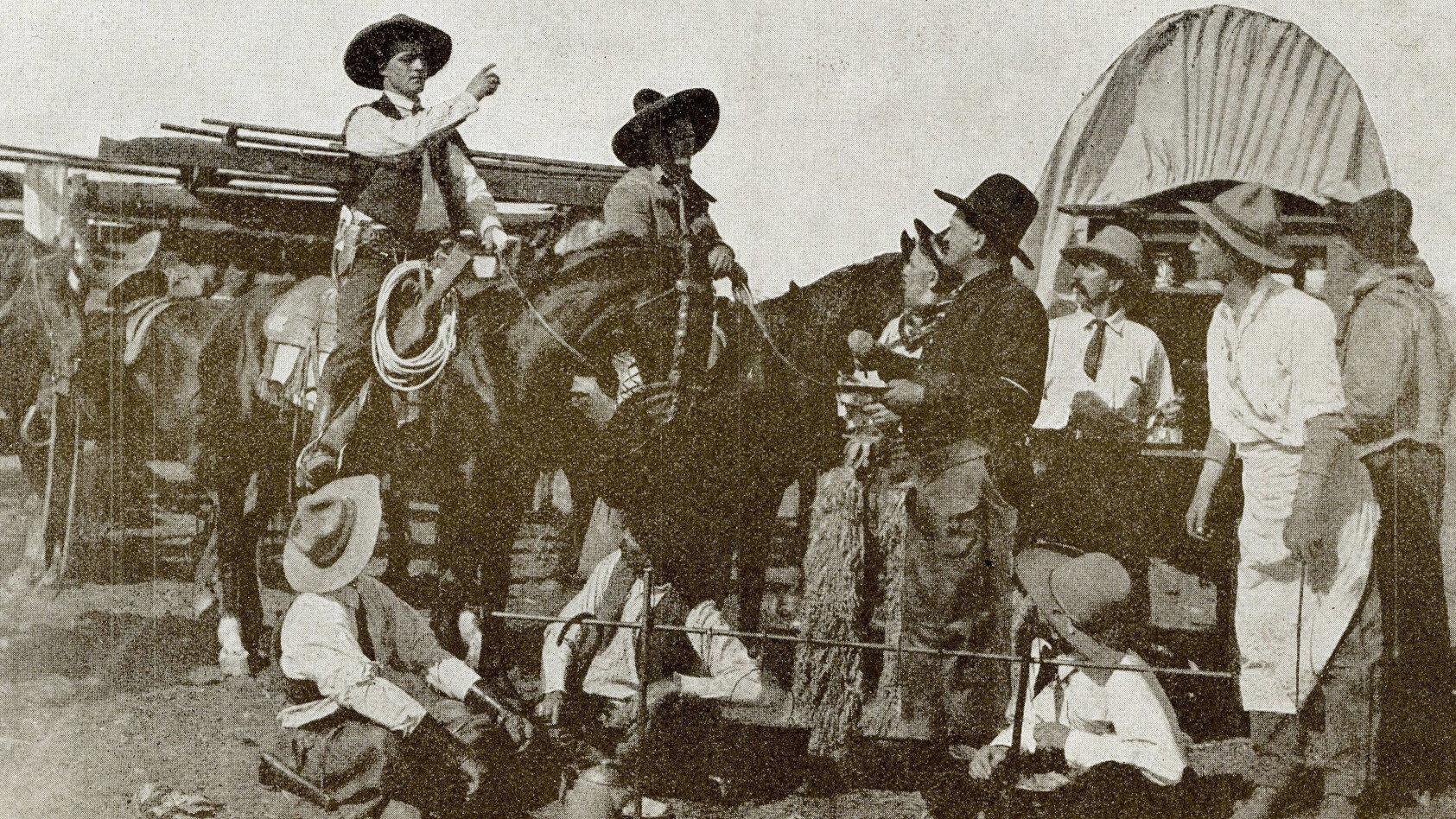A Romance of the Rio Grande 1911 movie scene