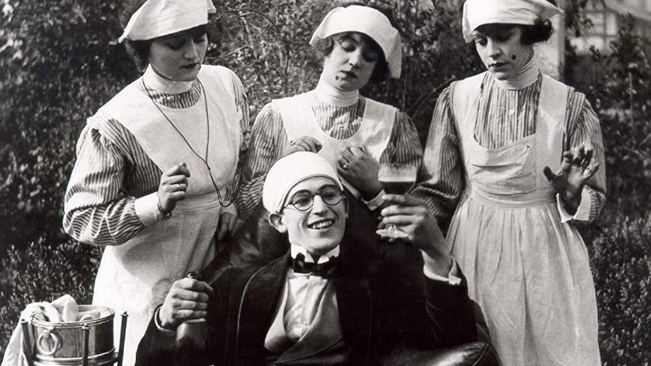 Lonesome Luke Loses Patients 1917 movie scene