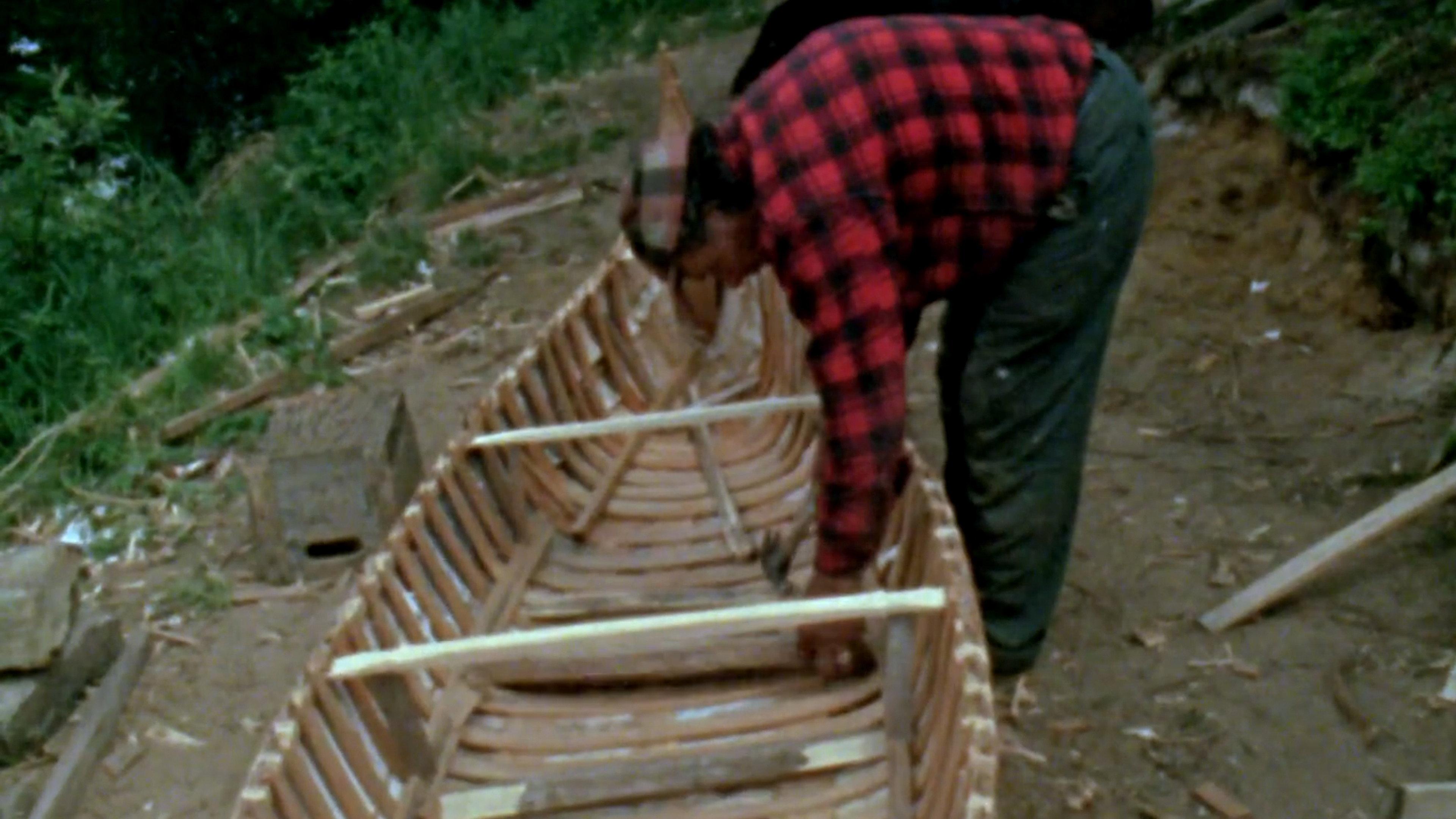 Cesar's Bark Canoe 1971 movie scene