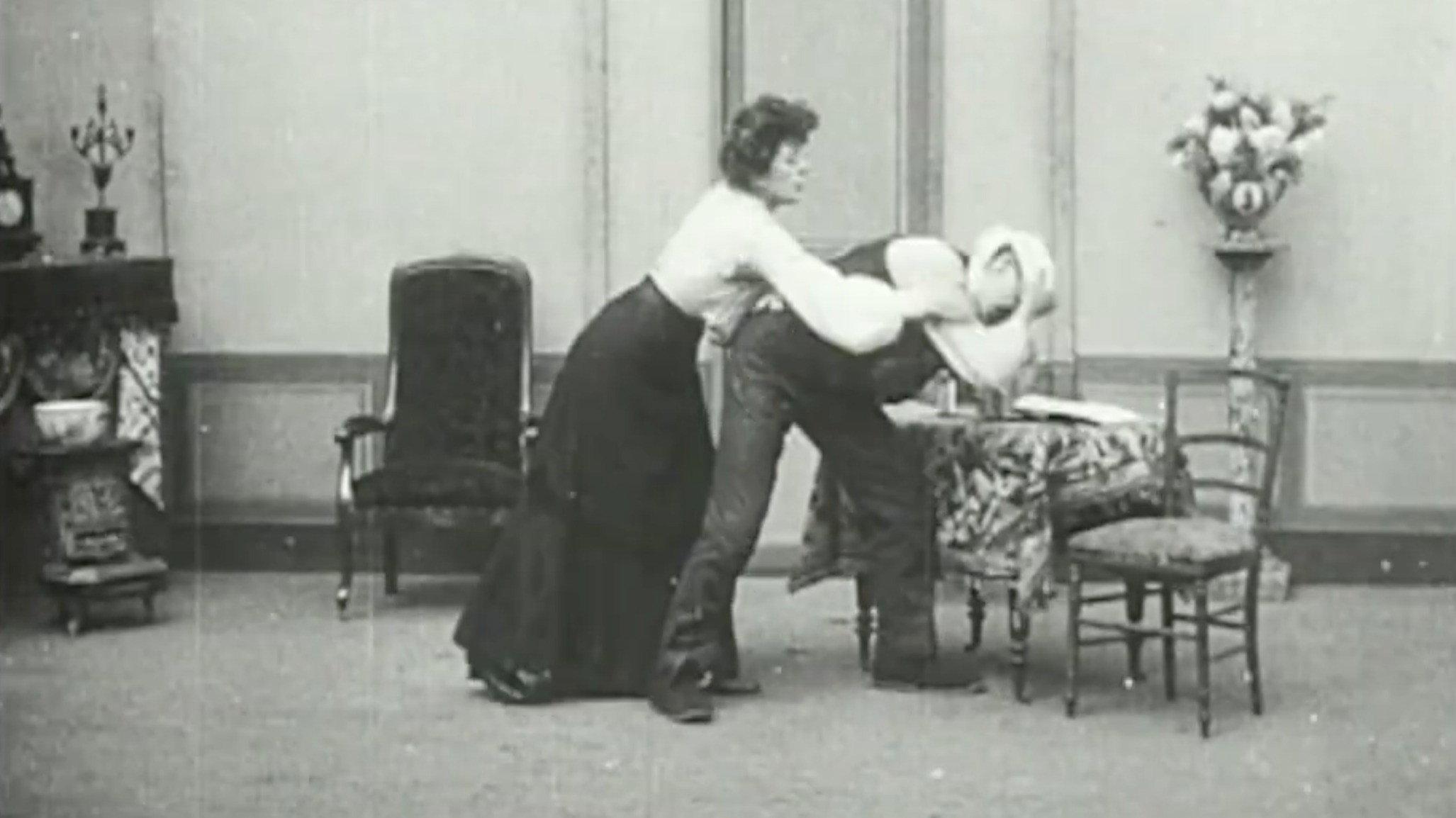 Mustard Footbath 1902 movie scene