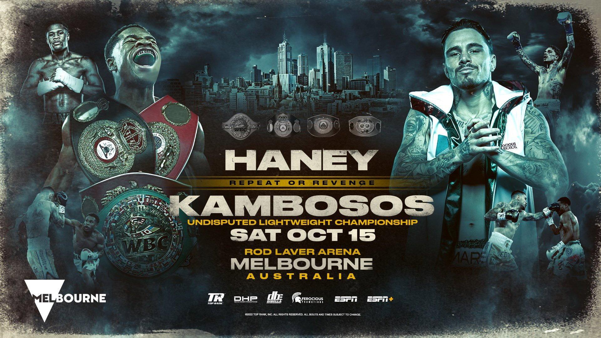 Devin Haney vs. George Kambosos Jr. II 2022 movie scene