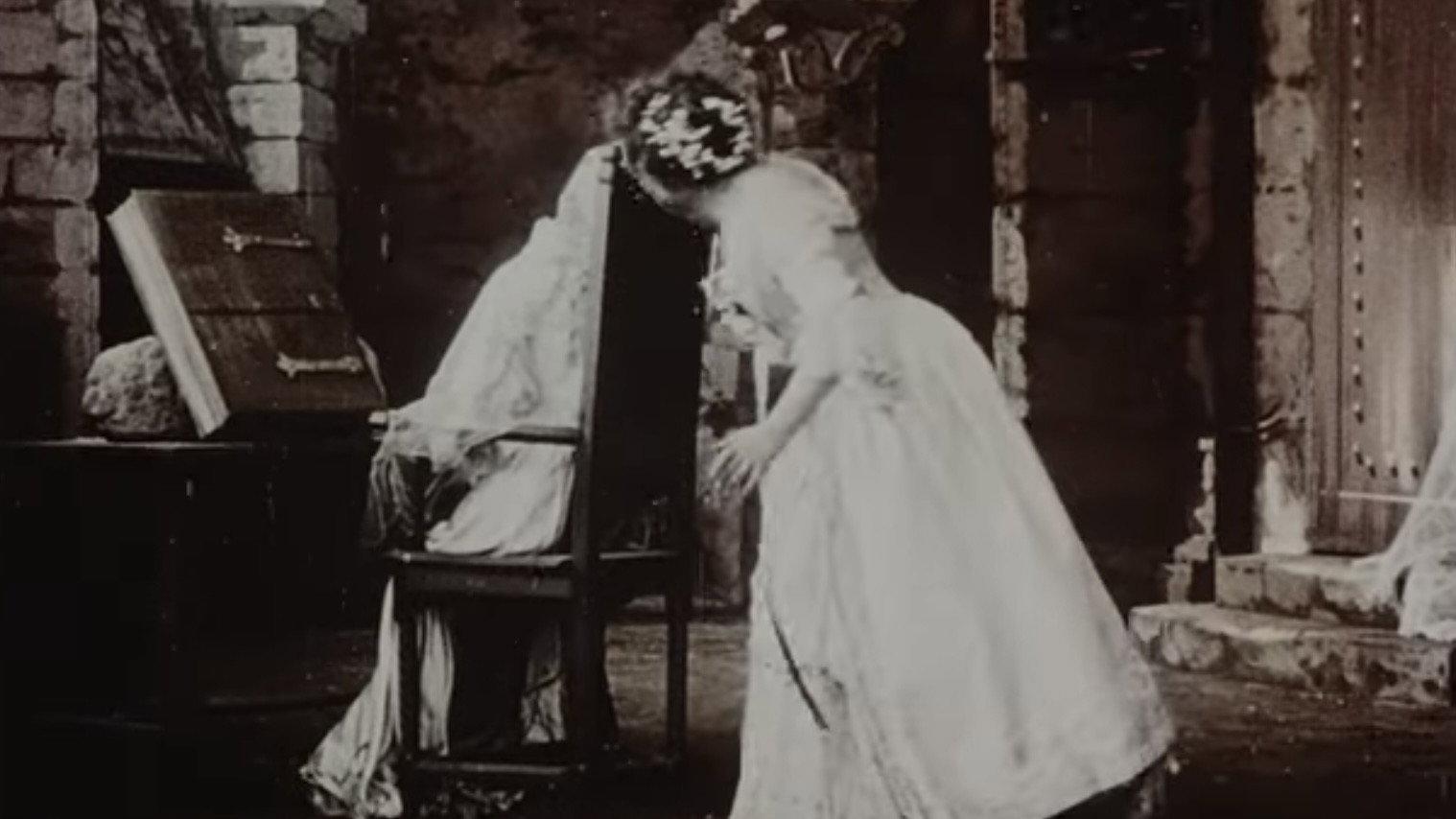 The Missing Bride 1910 movie scene