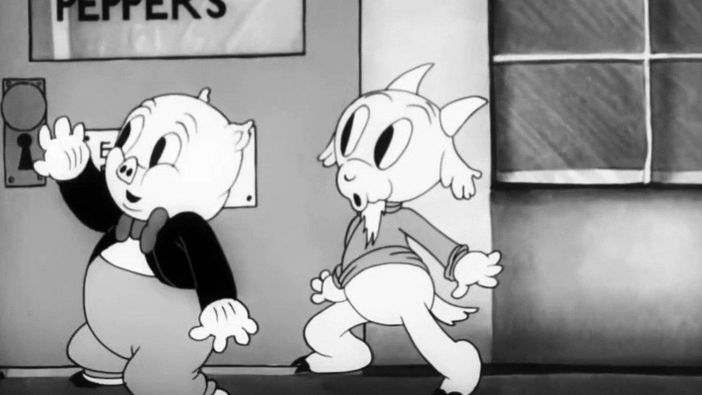 Porky and Gabby 1937 movie scene