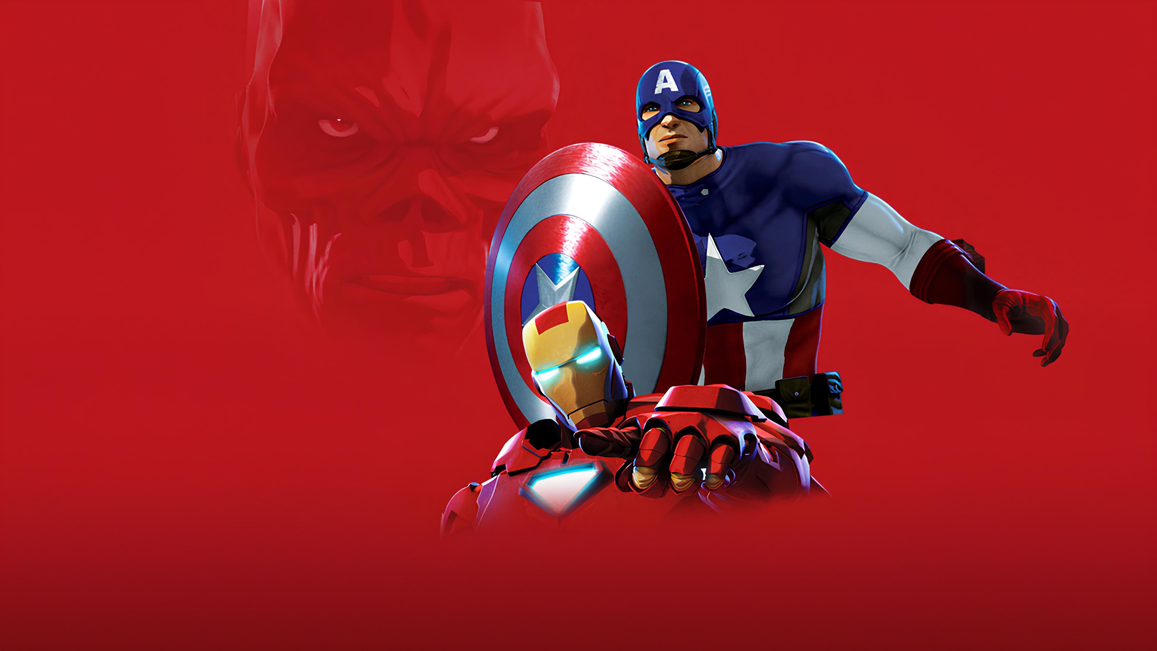 Iron Man & Captain America: Heroes United 2014 movie scene