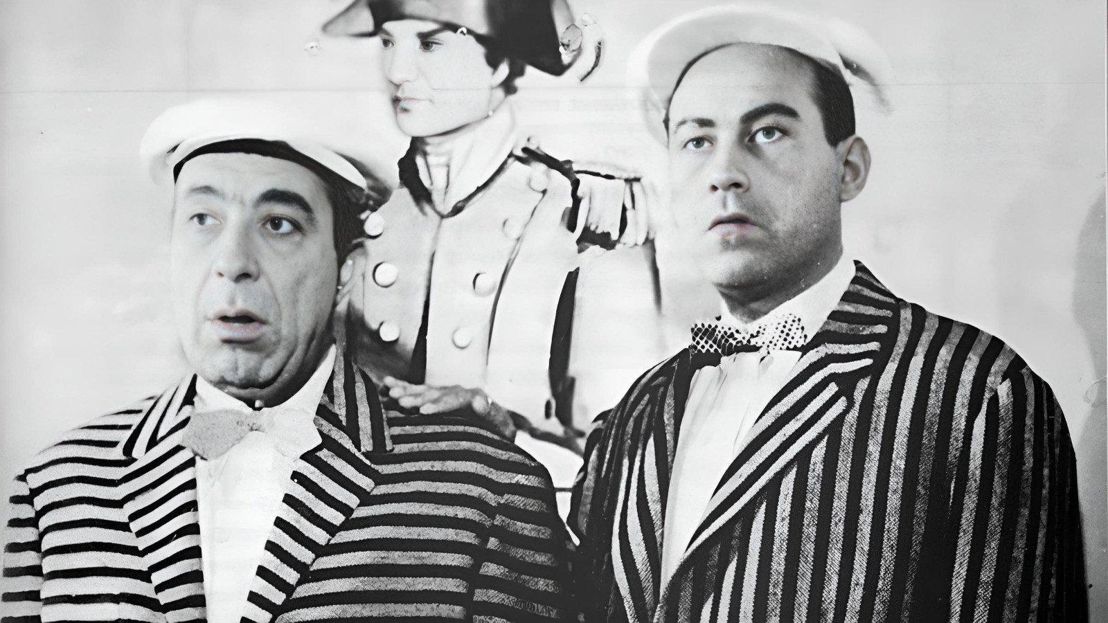 Mitros and Mitrousis in Athens 1960 movie scene