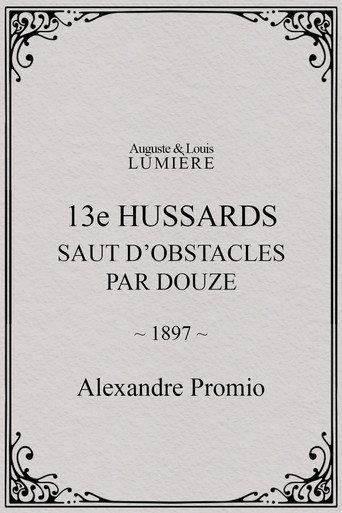 13e hussards : saut d’obstacles par douze (1897) poster