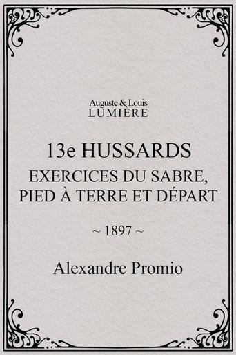13e hussards : exercices du sabre, pied à terre et départ (1897) poster