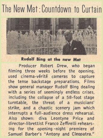The New Met: Countdown to Curtain (1966) poster