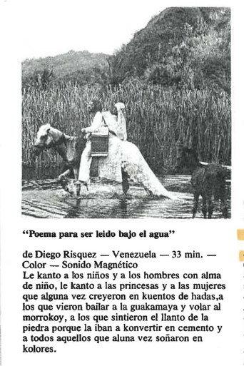 Poema para ser leído bajo el agua (1977) poster