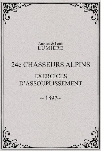24ème chasseurs alpins : exercices d’assouplissement (1897) poster